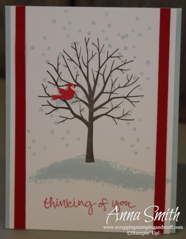 Simple card made with the Sheltering Tree stamp set. 
