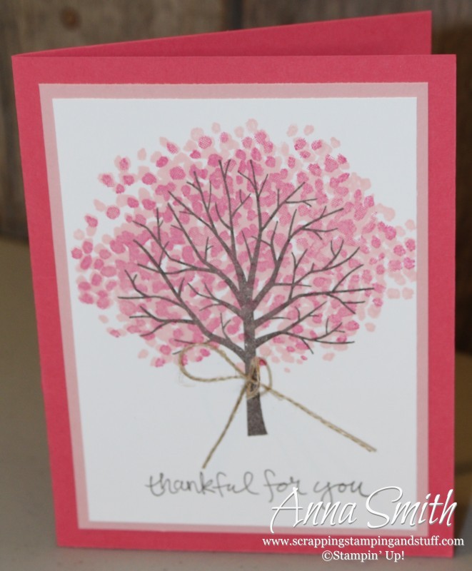 Cute card made with the Sheltering Tree stamp set. 