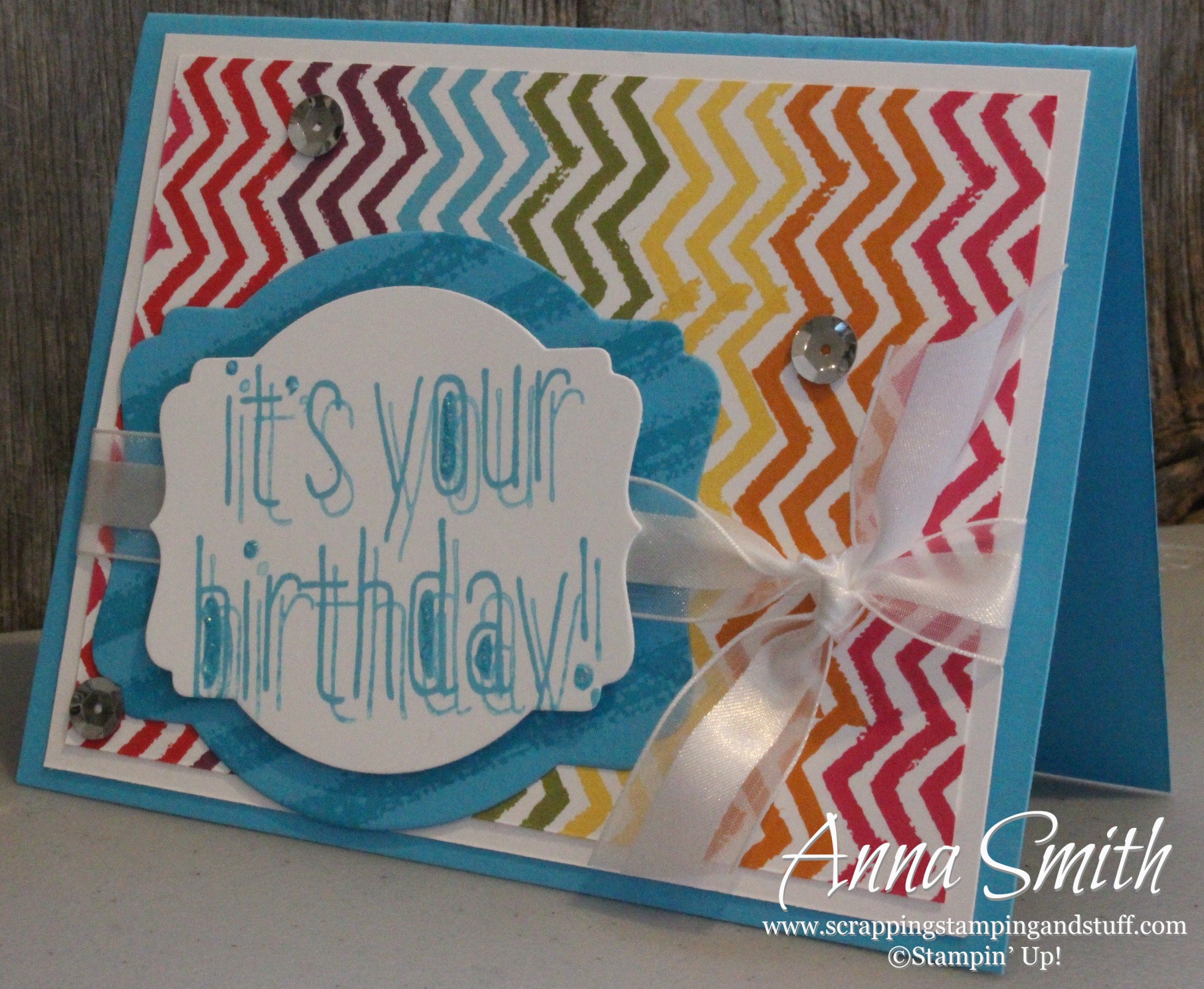 Work of Art Chevron Birthday Card