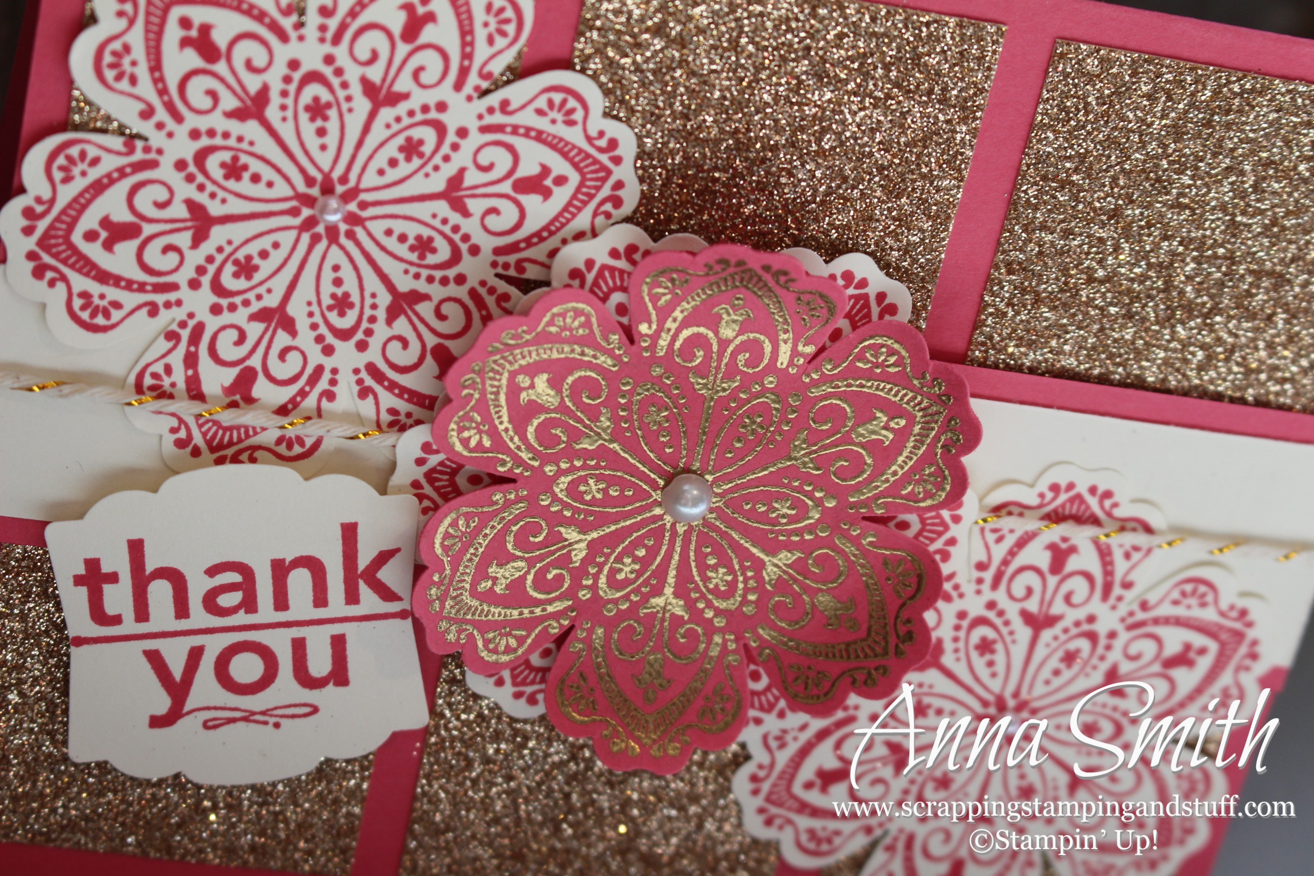 Glitz and Glitter Thank You Card