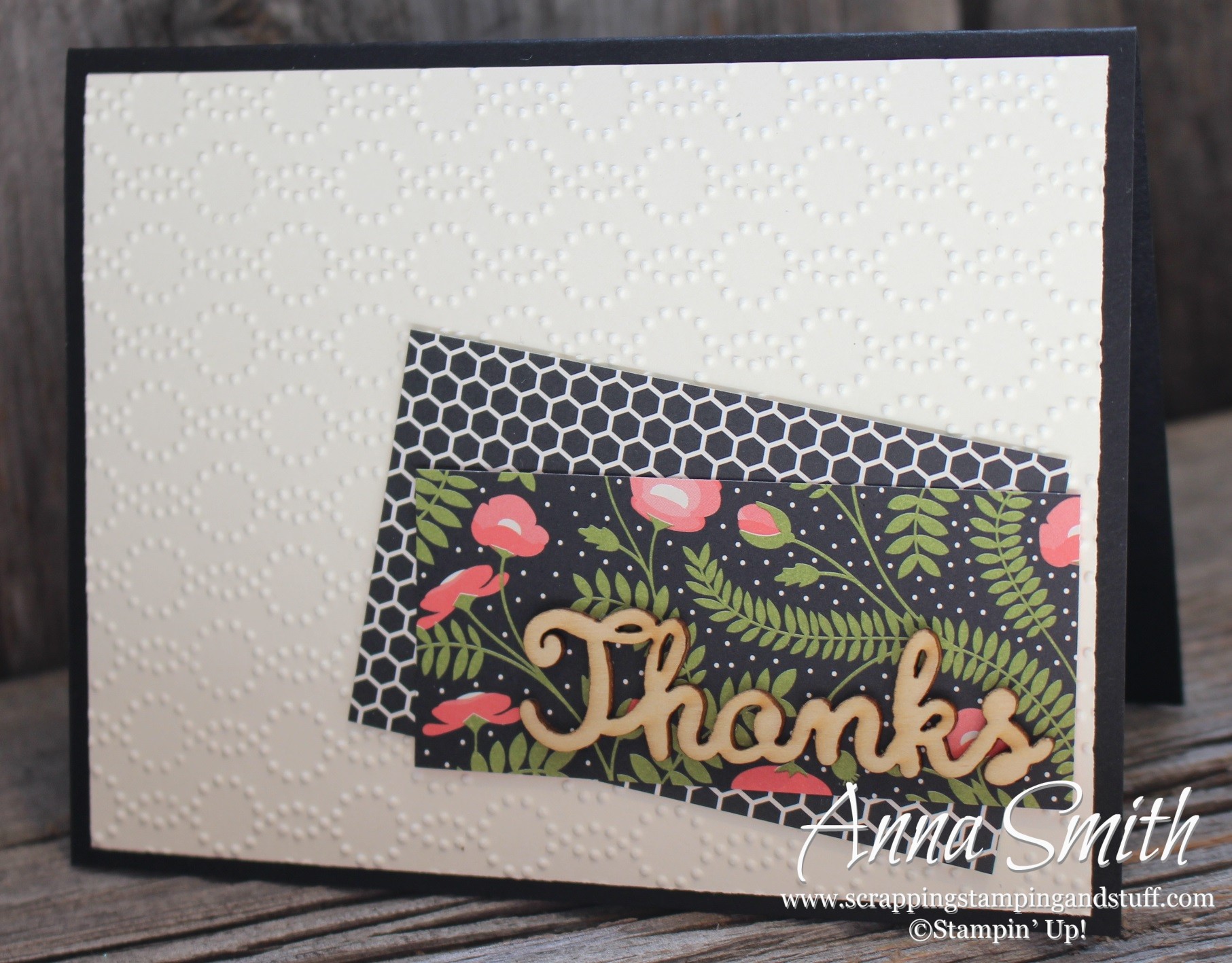 Wooden Thank You Card