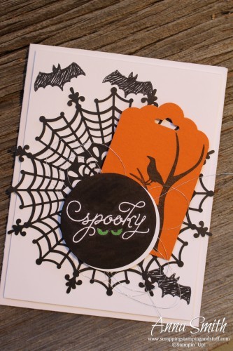 Spooky Spiderweb Halloween Card made with Among the Branches stamp set #tgifc14