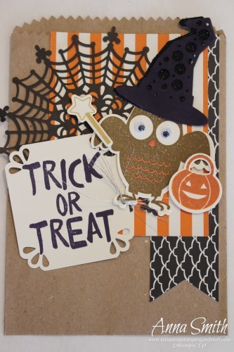 Halloween Treat Bag featuring Howl-O-Ween Treat stamp set and Boo to You Framelits