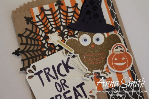 Halloween Treat Bag featuring Howl-O-Ween Treat stamp set and Boo to You Framelits