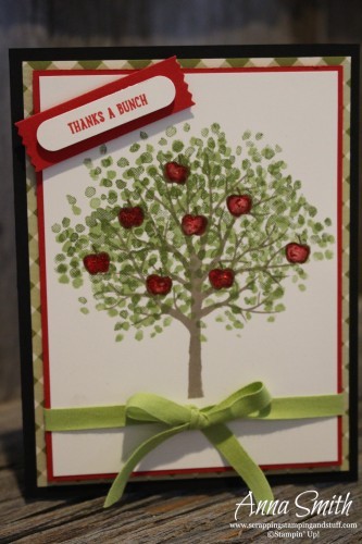A Bunch of Apples Card featuring Sheltering Tree and Sprinkles of Life - Stampin' Up!