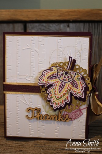 Lighthearted Leaves Card Box and coordinating card set Stampin' Up! Great DIY gift idea