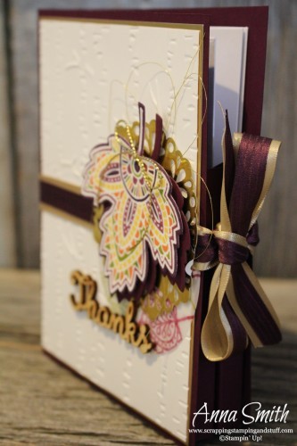 Lighthearted Leaves Card Box and coordinating card set Stampin' Up! Great DIY gift idea