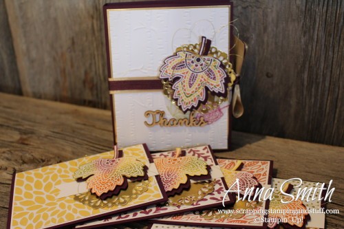 Lighthearted Leaves Card Box and coordinating card set Stampin' Up! Great DIY gift idea