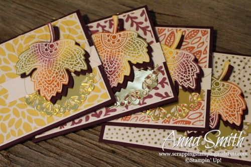 Lighthearted Leaves Card Box and coordinating card set Stampin' Up! Great DIY gift idea