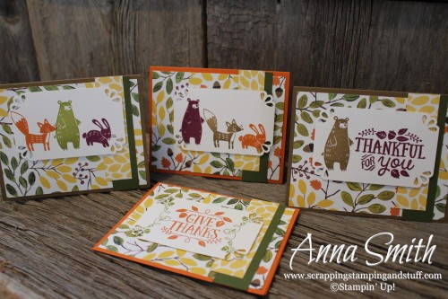 Thankful Forest Friends Card Set featuring Into the Woods designer series paper