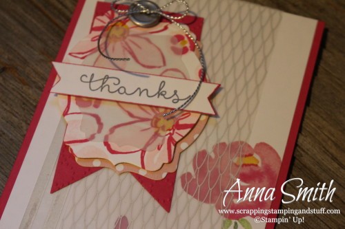 A Floral Thank You Card - Garden in Bloom and Cottage Greetings stamp sets Stampin' Up!