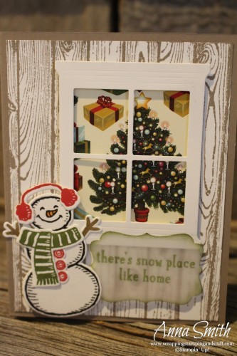 Snow Place Bundle Snowman card with Hearth & Home window die