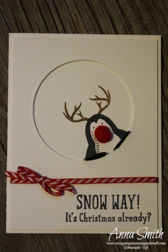 Snow Place Bundle Penguin with Antlers from the Wonderland stamp set