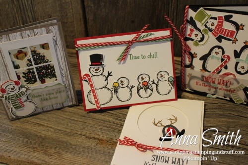 Snow Place bundle penguin and snowmen Christmas cards
