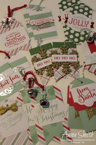 Oh What Fun Christmas Tags Kit from Stampin' Up! These are the cutest tags ever!