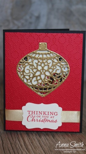 Embellished Ornaments Shaker Christmas Card