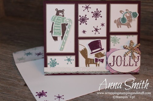 ICS Blog Hop Perfectly Packaged - Handmade Christmas Card using Thankful Forest Friends, Snow Place, Peaceful Pines and Oh What Fun stamp sets