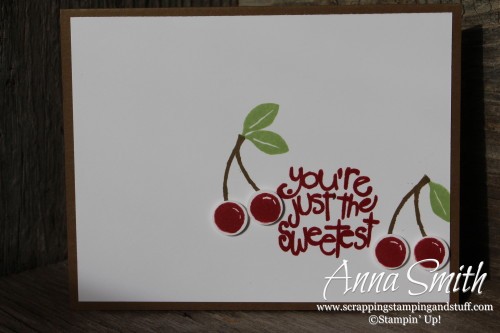 The Sweetest Cherry Card made with Stampin' Up! Apple of My Eye stamp set