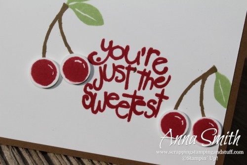 The Sweetest Cherry Card made with Stampin' Up! Apple of My Eye stamp set