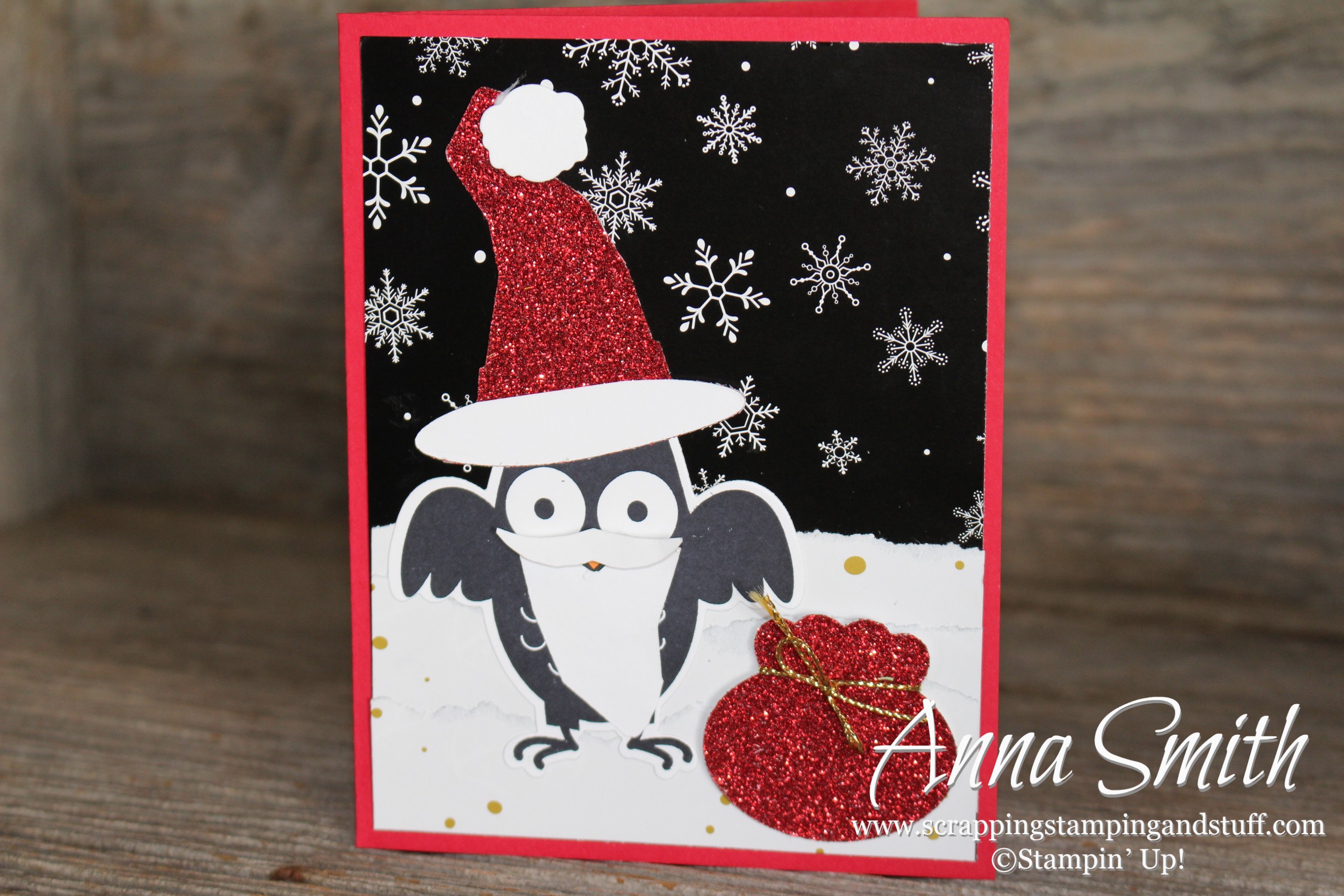 Owl Santa Card