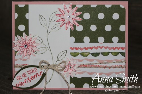 Blossom Bouquet Card made with Stampin' Up! Grateful Bunch stamp set, Blossom Bunch Punch and Birthday Bouquet designer series paper