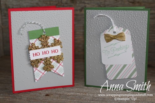 Quick and easy Christmas cards using the Oh What Fun Tag Kit