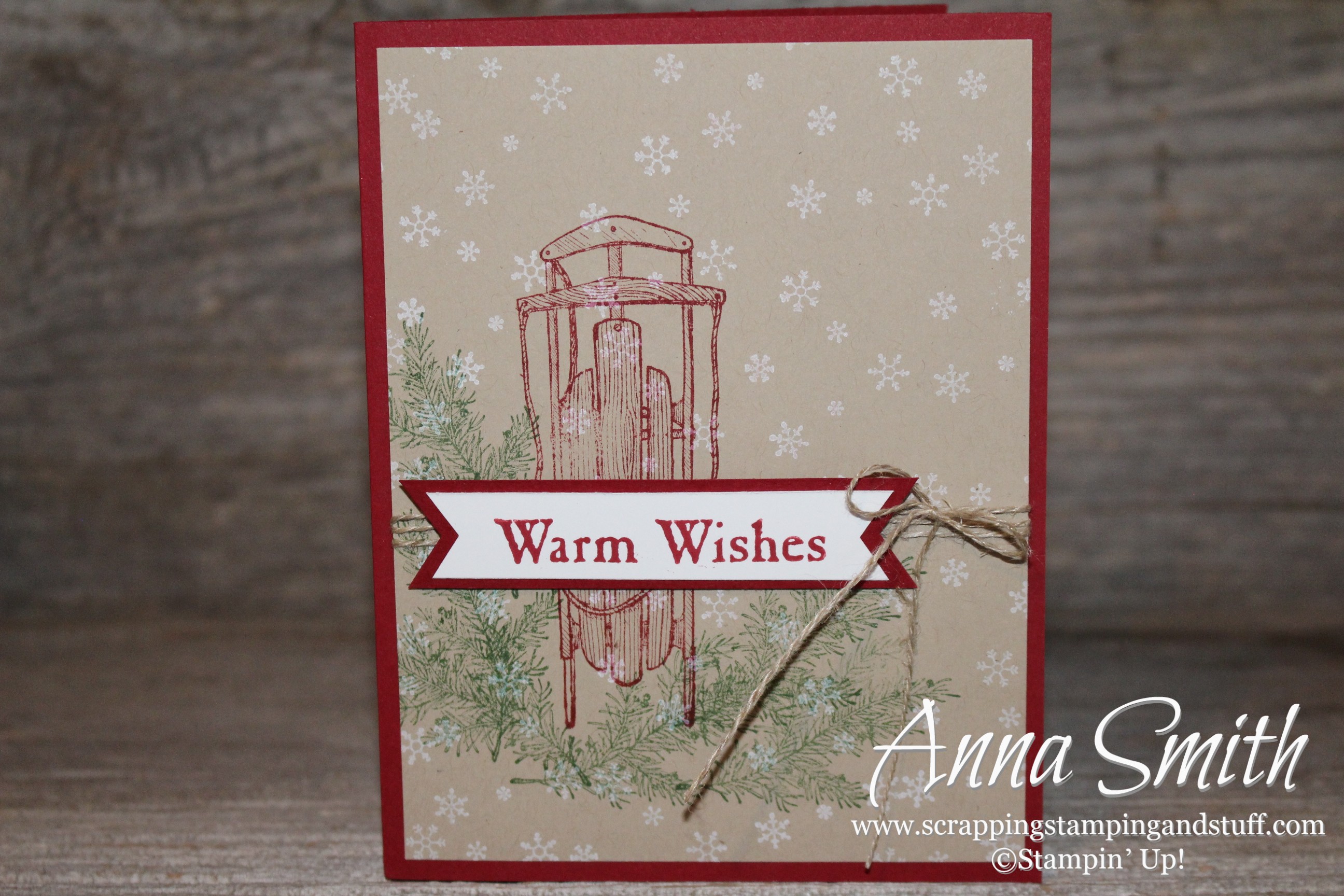 Winter Wishes Sled Card