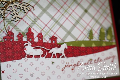 Merry Christmas Card using Sleigh Ride Edgelits and Jingle All the Way stamp set