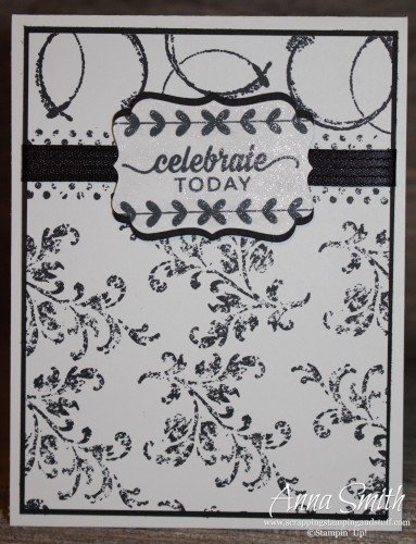 Black and white Timeless Textures wedding card Stampin' Up!
