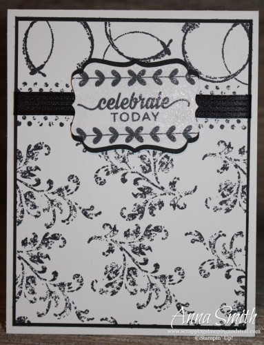 Black and white Timeless Textures wedding card Stampin' Up!
