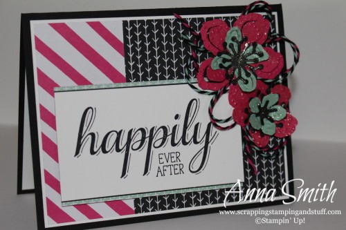 Botanical Blooms Wedding Card made with Stamin' Up! Big News stamp set, Botanical Builder dies and It's My Party designer paper