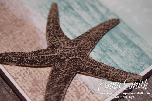 Picture Perfect beach scene and starfish card made with Stampin' Up! Picture Perfect and Timeless Textures stamp sets