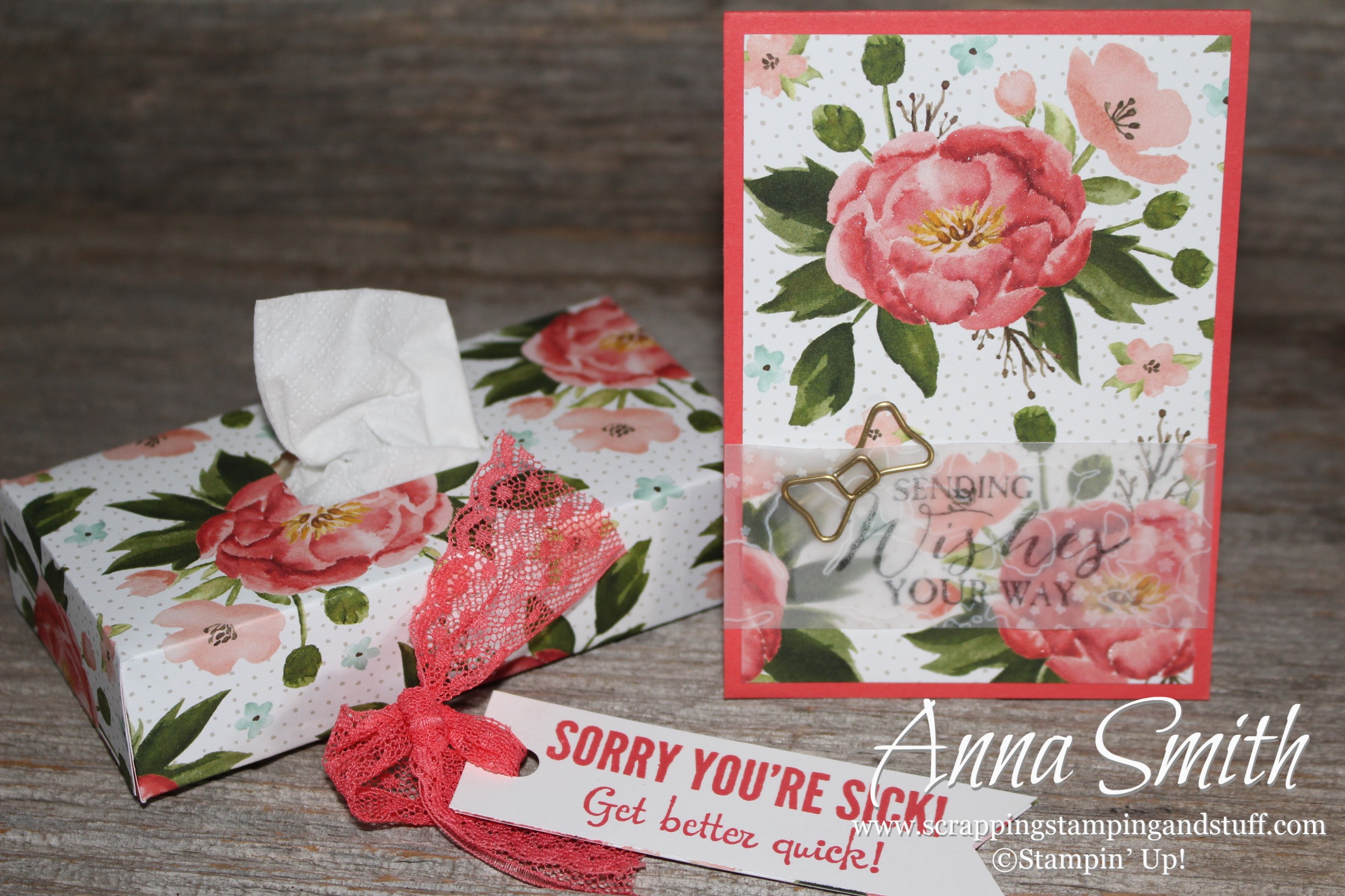 Sorry You’re Sick Tissue Box and Gift Bag Set
