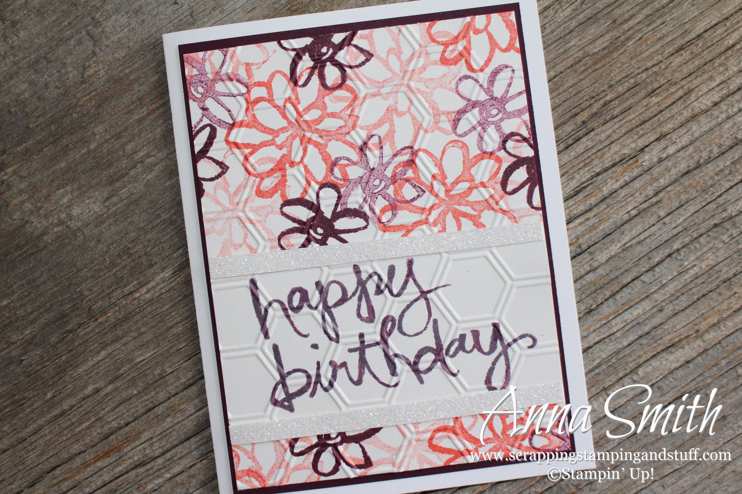 Watercolor Words Happy Birthday Card