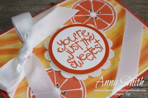 You're the Sweetest Orange Card made with Stampin' Up! Apple of My Eye stamp set