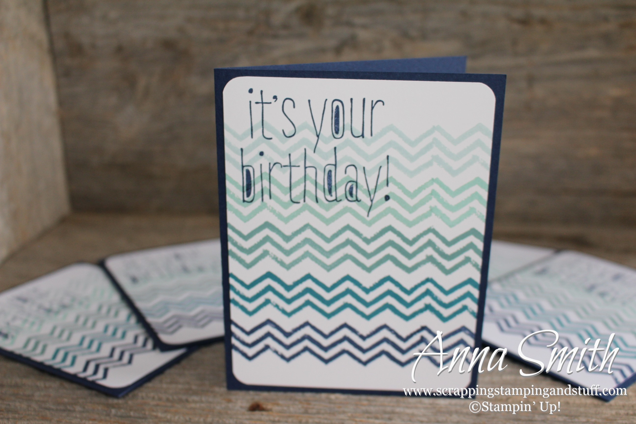 Chevron Birthday Card