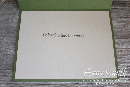 Rustic bird sympathy card made using An Open Heart stamp set with written tutorial