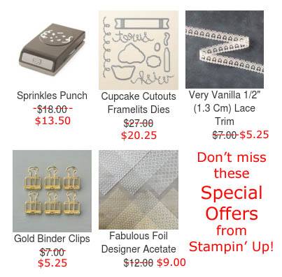 Stampin' Up! Special Offers