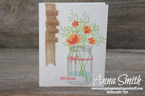 Such a cheery card made with the Stampin' Up! Jar of Cheer stamp set
