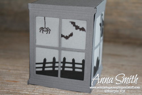 Stampin' Up! Spooky Fun and Halloween Scenes Card and 3D Paper Lantern Tutorial, with cookie cutter punch skeleton!