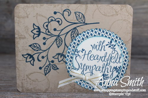 Lovely sympathy card made with Stampin' Up! Flourishing Phrases, Timeless Textures, and Heartfelt Sympathy stamp sets