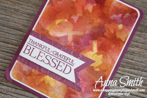 Stampin' Up! Fall Leaf Card using Paisleys & Posies stamp set - kit and tutorial free for Stamp Club members