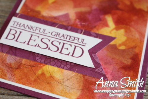 Stampin' Up! Fall Leaf Card using Paisleys & Posies stamp set - kit and tutorial free for Stamp Club members