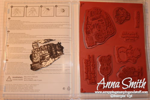 Tuesday Tip stamping technique tutorial - tips and tricks for masking images. Sample card shown using the Christmas magic train stamp set. 