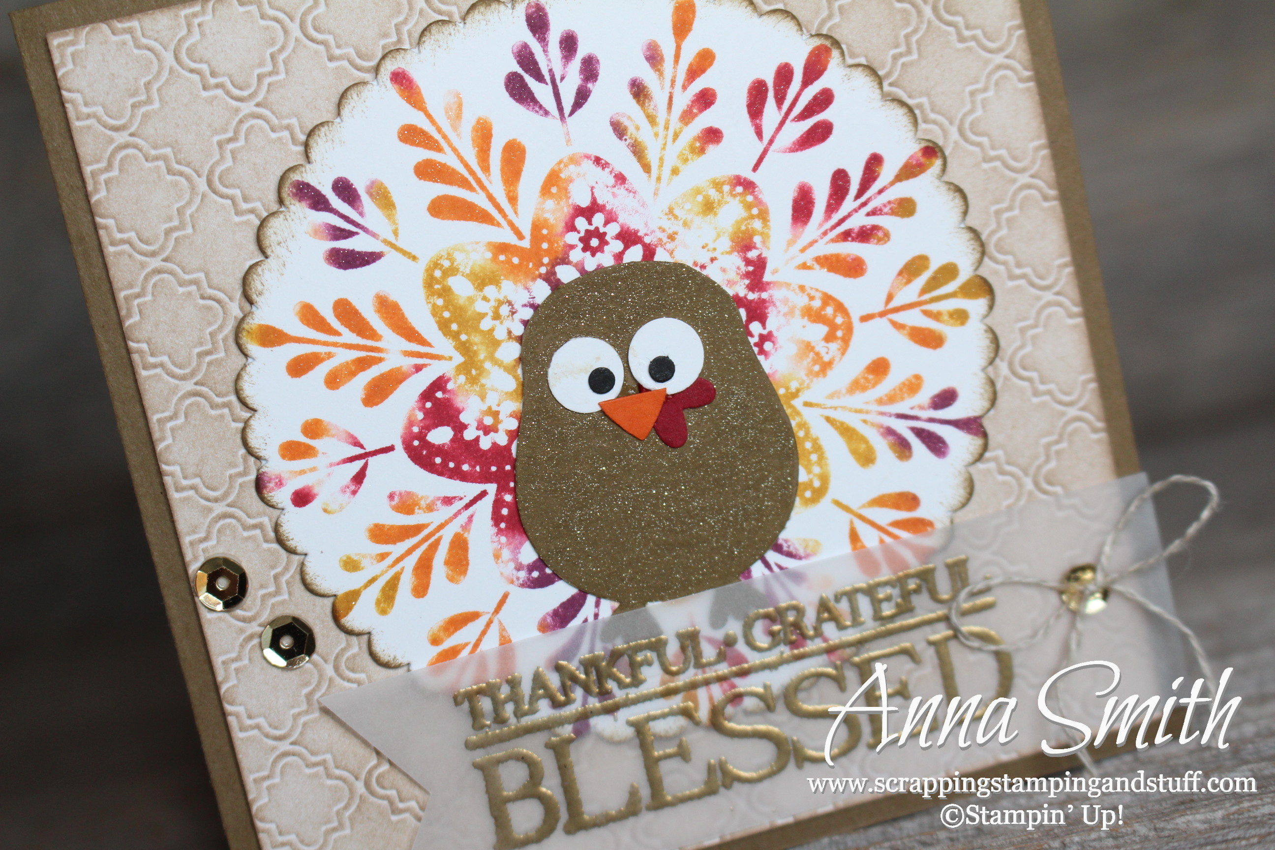 Frosted Medallions Turkey Card