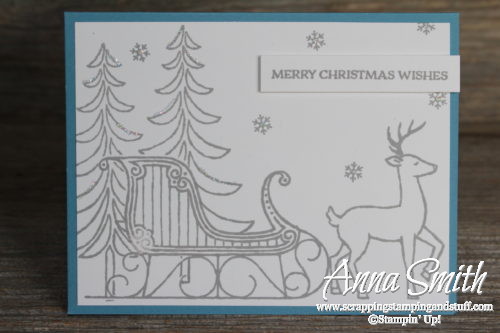 Santa's Sleigh Christmas card using masking technique