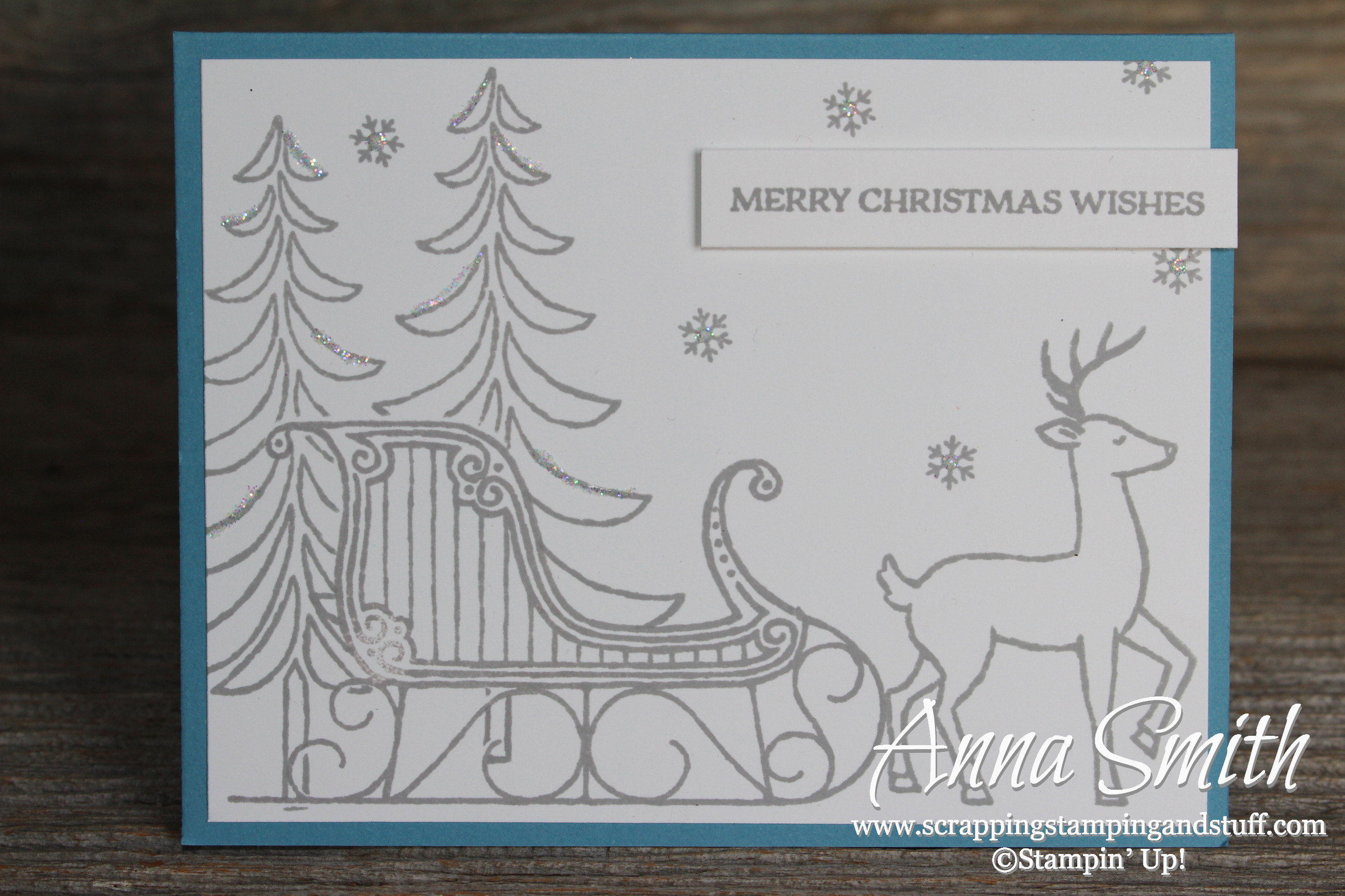 Simple Santa’s Sleigh Christmas Card