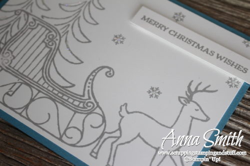 Santa's Sleigh Christmas card using masking technique