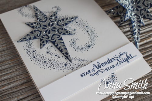 Handmade card, Christmas ornament, and gift box set made with the Stampin' Up! Star of Light stamp set and thinlits. A great DIY gift idea!