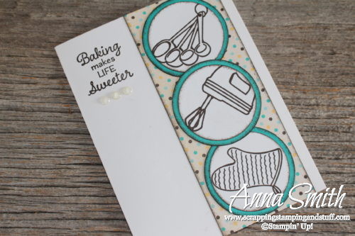 Baking makes life sweeter card made with Stampin' Up! Perfect Mix stamp set